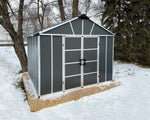 Palram-Canopia Yukon S 11' x 9' Shed - Gray-HG9909SGY-Garage Giant 
