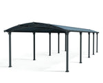 Palram-Canopia Arcadia 10600 12' x 35' Carport - Gray/Gray-HG9113-Garage Giant 