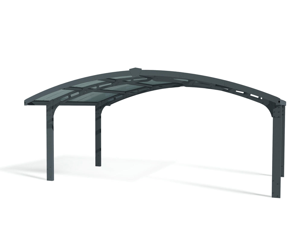 Palram-Canopia Arizona Wave Double Arch-Style Carport Kit-HG9103-Garage Giant