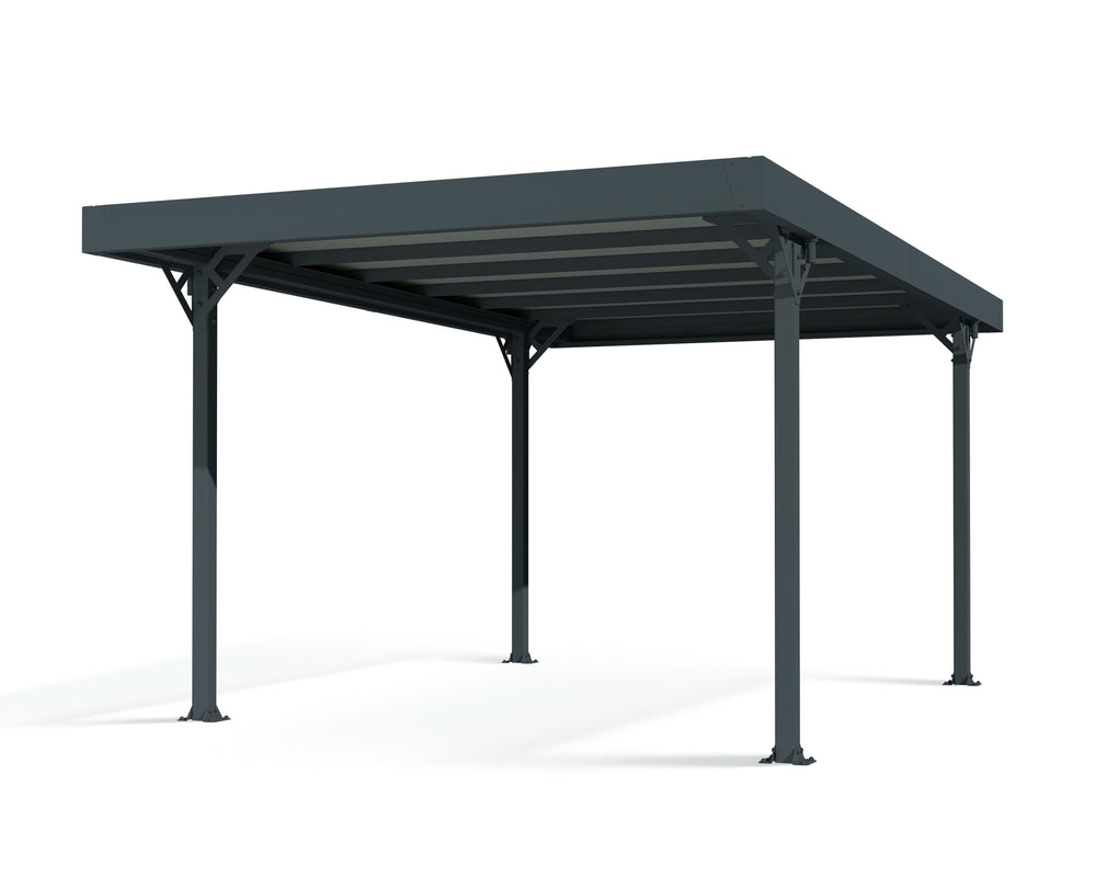 Palram-Canopia Palma 5000 Carport Gray/Gray-HG9134-Garage Giant