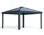Palram-Canopia Colorado 14' x 14' Carport - Gray/Gray-HG9137-Garage Giant 