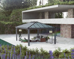 Palram-Canopia Dallas 14' x 20' Gazebo - Gray/Gray-HG9157-Garage Giant 