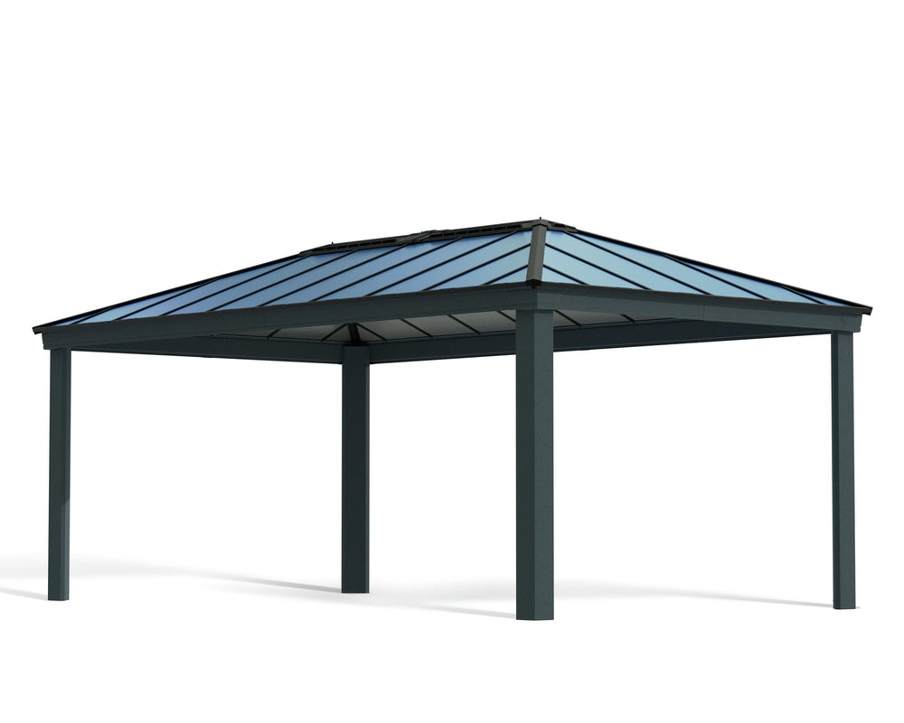 Palram-Canopia Dallas 6100 20' x 12' Gazebo - Gray/Gray-HG9148-Garage Giant