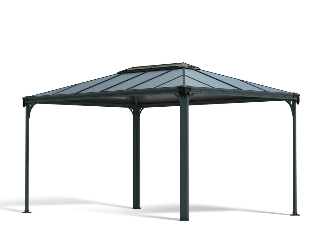 Palram-Canopia 10' x 14' Martinique Rectangle Garden Gazebo (Grey / Bronze)-HG9170-Garage Giant