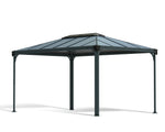 Palram-Canopia 10' x 14' Martinique Rectangle Garden Gazebo (Grey / Bronze)-HG9170-Garage Giant 