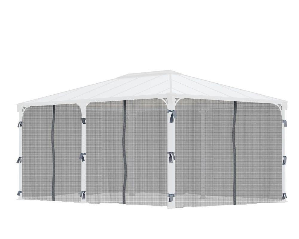 Palram-Canopia Milano 4300/Martinique 5000 Gazebo Netting Set-HG1069-Garage Giant