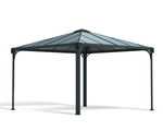 Palram-Canopia Palermo 3600 12' x 12' Gazebo (Grey / Bronze)-HG9152-Garage Giant 