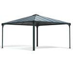 Palram-Canopia 14' x 14' Palermo 4300 Gazebo (Grey / Bronze)-HG9154-Garage Giant 