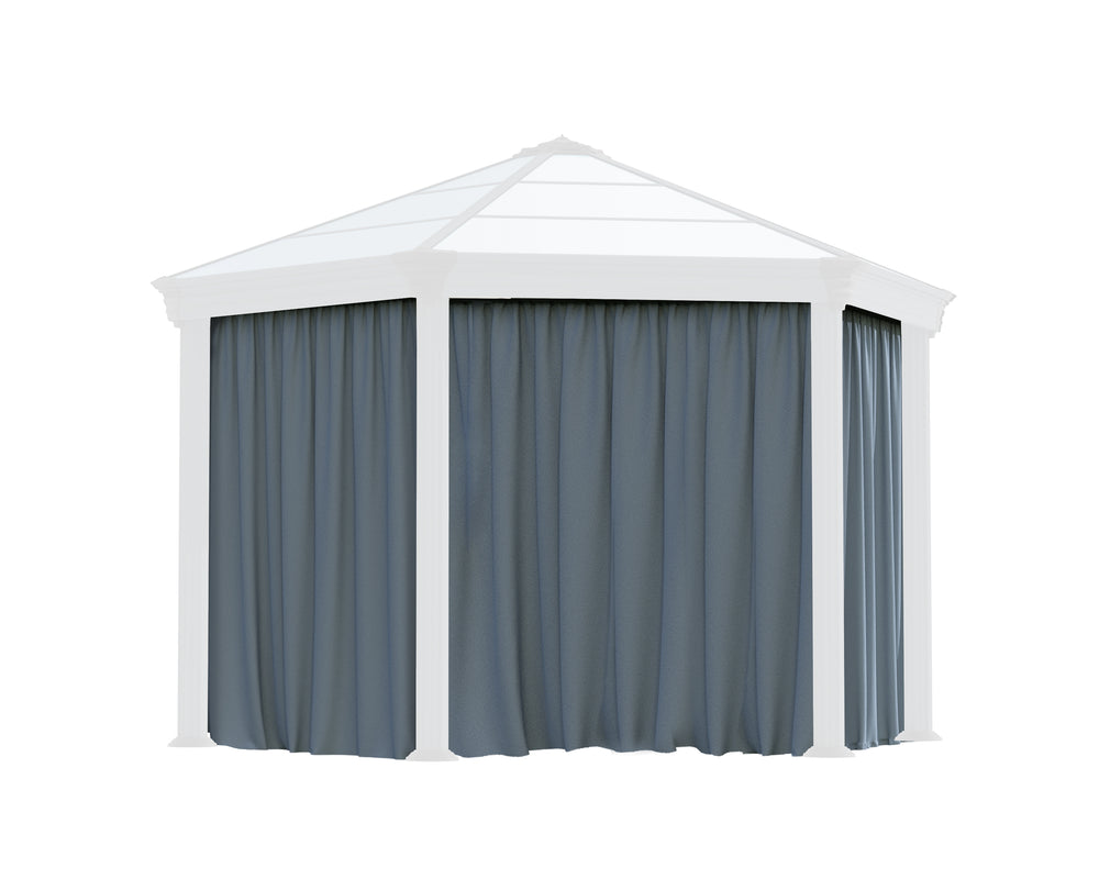 Palram-Canopia Roma/Monaco Gazebo Curtain set - 6 Piece-HG1057-Garage Giant