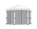 Palram-Canopia Roma/Monaco Gazebo Netting set - 6 Piece-HG1058-Garage Giant 