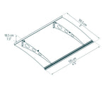 Palram-Canopia Garamond 1350 4' x 3' Awning - Gray/Clear-HG9521-Garage Giant 