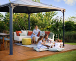 Palram-Canopia Palermo 3600 12' x 12' Gazebo (Grey / Bronze)-HG9152-Garage Giant 