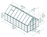Palram-Canopia Balance 8' x 16' Greenhouse (Green)-HG6116G-Garage Giant 