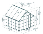 Palram-Canopia Balance 8' x 8' Greenhouse (Green)-HG6108G-Garage Giant 