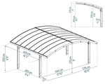 Palram-Canopia Arizona Breeze Double Arch-Style Carport Kit-HG9104-Garage Giant 