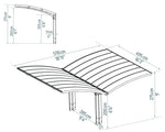 Palram-Canopia Arizona Wave Double Wing-Style Carport Kit 