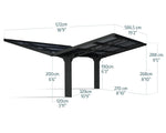 Palram-Canopia Sydney Wave Double Carport Wing Style - Black/Solar Gray-HG9091-Garage Giant 