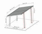 Palram-Canopia Sydney Winter Support Kit - Black-HG9096-Garage Giant 