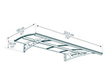 Palram-Canopia Amsterdam 2230 7' x 5' Awning - Gray/Clear-HG9576-Garage Giant 