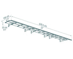 Palram-Canopia Amsterdam 6690 22' x 5' Awning - Gray/Clear-HG9578-Garage Giant 