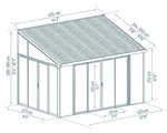 Palram-Canopia SanRemo 10' x 14' Patio Enclosure - Gray/Diffused Clear-HG9064-Garage Giant 