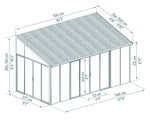 Palram-Canopia SanRemo 10' x 18' Patio Enclosure - Gray/Diffused Clear-HG9065-Garage Giant 