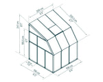 Palram-Canopia Sun Room 6' x 6' - White-HG7506-Garage Giant 