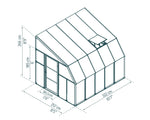 Palram-Canopia Sun Room 8' x 10' - White-HG7610-Garage Giant 