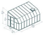 Palram-Canopia Sun Room 8' x 16' - White-HG7616-Garage Giant 