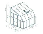 Palram-Canopia Sun Room 8' x 8' - White-HG7608-Garage Giant 