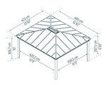 Palram-Canopia Colorado 14' x 16' Carport - Gray/Gray-HG9138-Garage Giant 