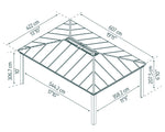 Palram-Canopia Dallas 14' x 20' Gazebo - Gray/Gray-HG9157-Garage Giant 