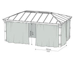 Palram-Canopia Dallas 14' x 20' Curtain Set - 4 Piece-HG2015-Garage Giant 