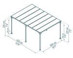 Palram-Canopia Milano 4300 10' x 14' Gazebo - Gray/Bronze-HG9173-Garage Giant 
