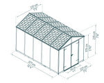 Palram-Canopia Rubicon 8' x 12' Shed - Gray-HG9732GY-Garage Giant 