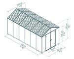 Palram-Canopia Rubicon 8' x 15' Shed - Gray-HG9733GY-Garage Giant 
