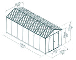 Palram-Canopia Rubicon 8' x 17' Shed - Gray-HG9734GY-Garage Giant 