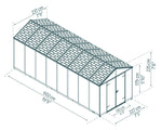 Palram-Canopia Rubicon 8' x 20' Shed - Gray-HG9735GY-Garage Giant 
