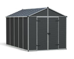 Palram-Canopia Rubicon 8' x 12' Shed - Gray-HG9732GY-Garage Giant 