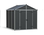 Palram-Canopia Rubicon 8' x 8' Shed - Gray-HG9730GY-Garage Giant 