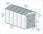 Palram-Canopia SkyLight 6' x 12' Storage Shed (Tan)-HG9612T-Garage Giant 