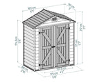 Palram-Canopia SkyLight 6' x 3' Storage Shed (Tan)-HG9603T-Garage Giant 