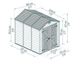 Palram-Canopia SkyLight 6' x 8' Storage Shed (Tan)-HG9608T-Garage Giant 