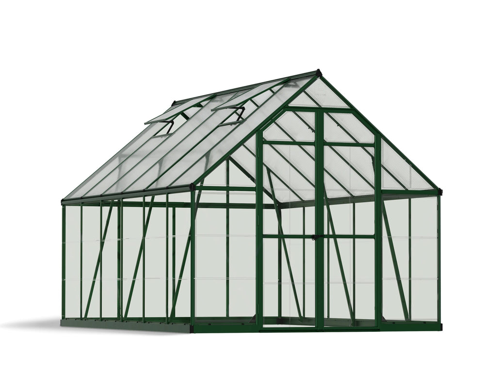 Palram-Canopia Balance 8' x 12' Greenhouse (Green)-HG6112G-Garage Giant