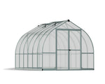 Palram-Canopia Bella 8' x 12' Hobby Greenhouse Kit (Silver)-HG5412-Garage Giant 