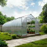 Palram-Canopia Bella 8' x 24' Greenhouse - Silver-HG5424-Garage Giant 