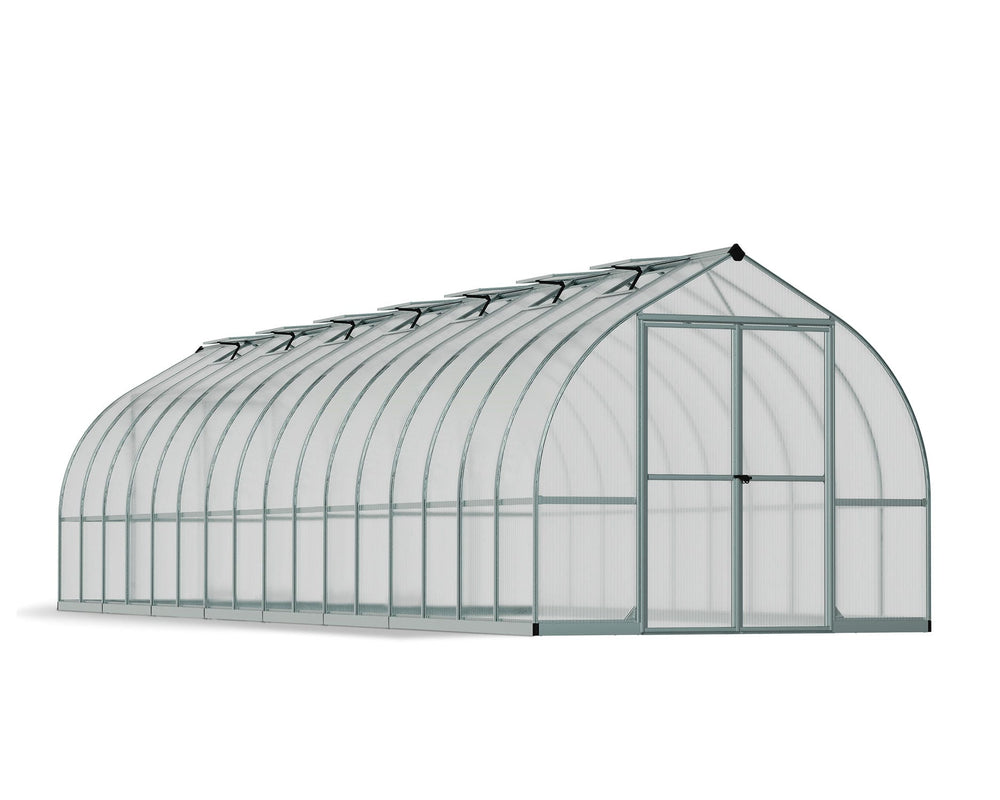 Palram-Canopia Bella 8' x 32' Greenhouse - Silver-HG5432-Garage Giant