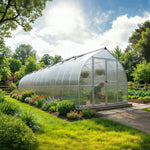 Palram-Canopia Bella 8' x 32' Greenhouse - Silver-HG5432-Garage Giant 