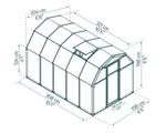 Palram-Canopia EcoGrow 6' x 10' Greenhouse - Green-HG7010-Garage Giant 