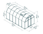 Palram-Canopia EcoGrow 6' x 12' Greenhouse - Green-HG7012-Garage Giant 